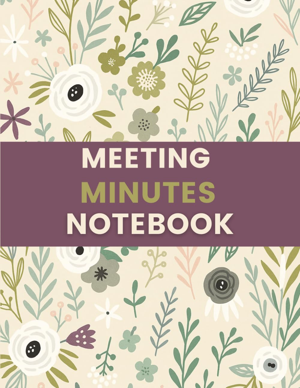 Meeting Minutes Notebook (8.5 x 11 Inches): Floral Designed Notebook – Agendas, Action Items & Follow-Up Records baixar livro de graça