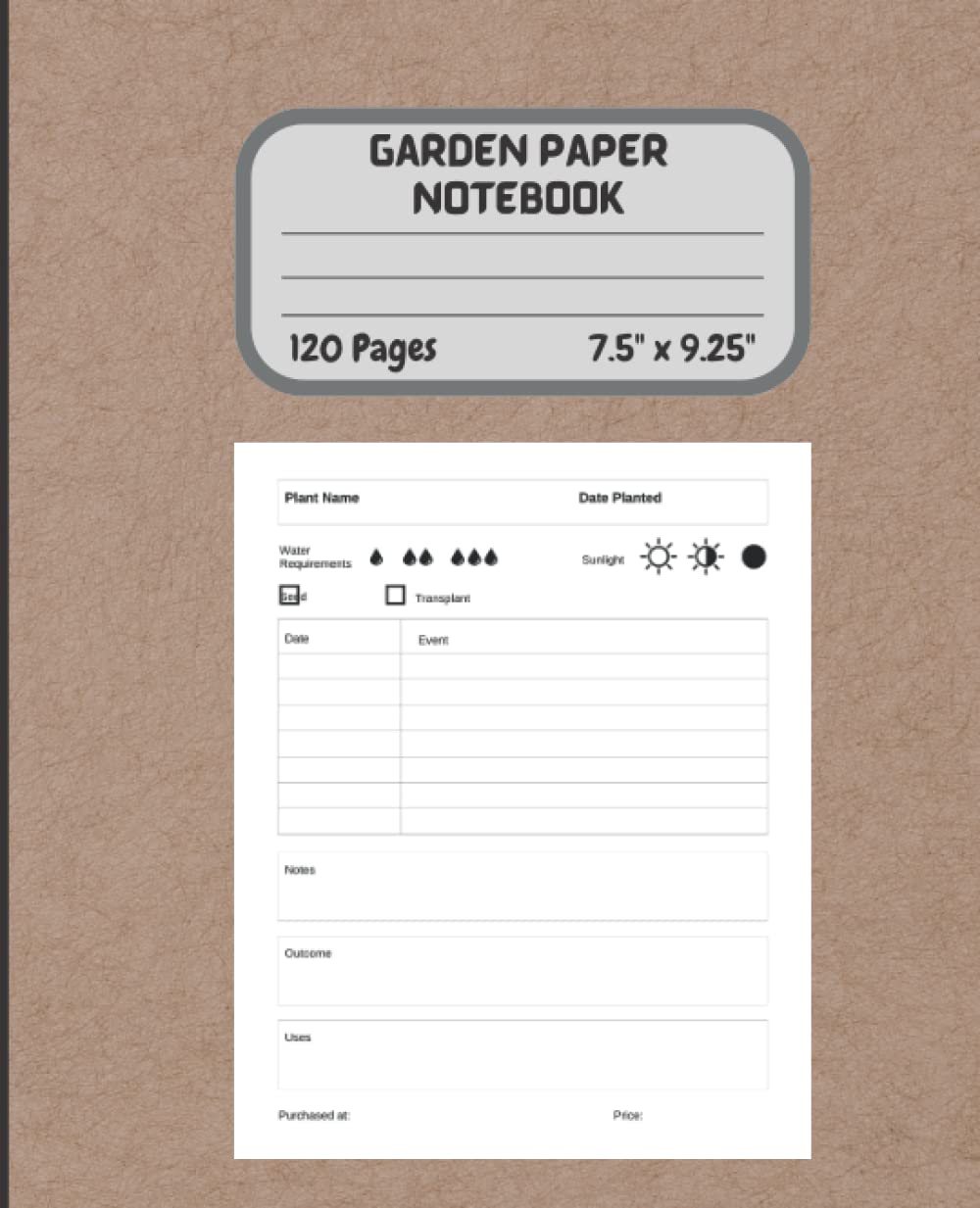 ler totalmente Garden Paper Notebook: Gardening Notebook and Gardening Planner Notebook | Notebook paper | Garden Paper Notebook 120 Pages | Garden Paper Notebook 7.5" x 9.25" inches