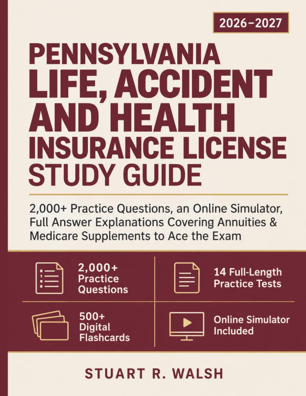 capítulo por capítulo baixar Pennsylvania Life, Accident and Health Insurance License Study Guide: 2,000+ Practice Questions, an Online Simulator, Full Answer Explanations Covering Annuities & Medicare Supplements to Ace the Exam
