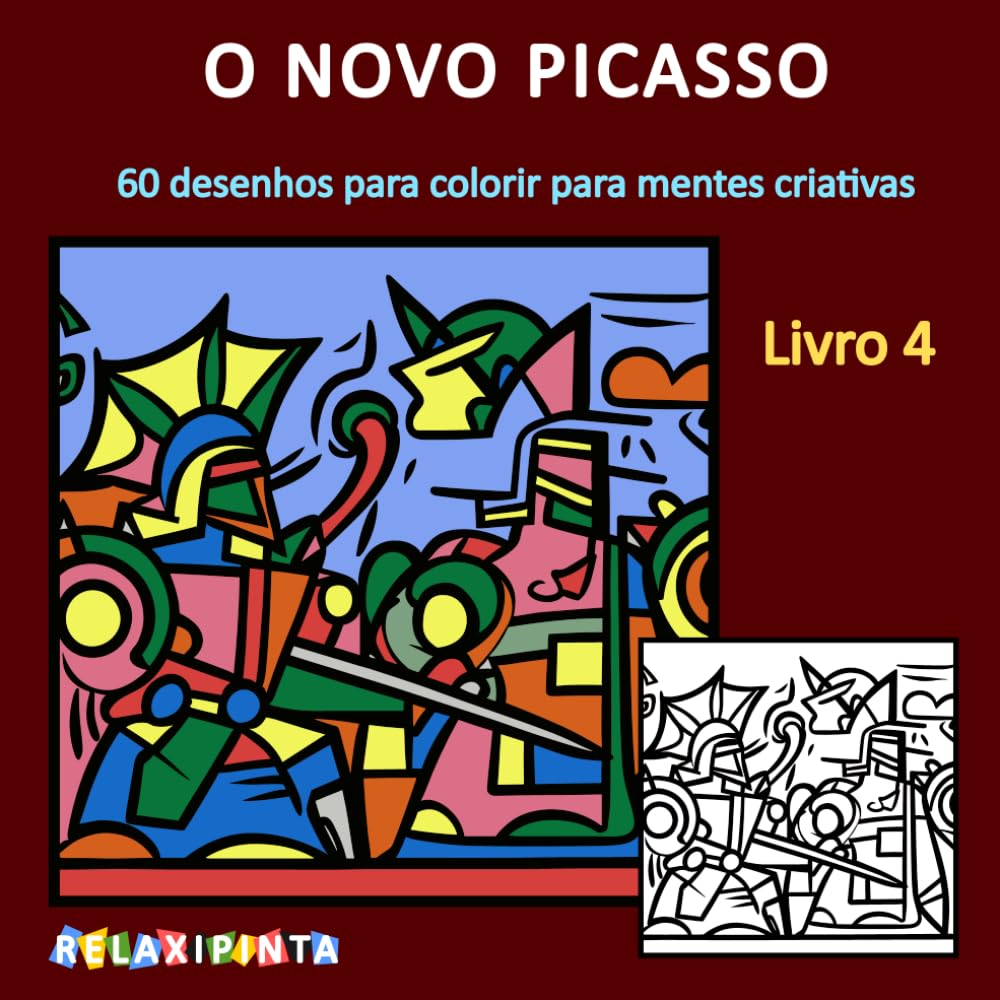 capítulo por capítulo baixar O novo Picasso - Livro 4: 60 desenhos para colorir para mentes criativas (Portuguese Edition)