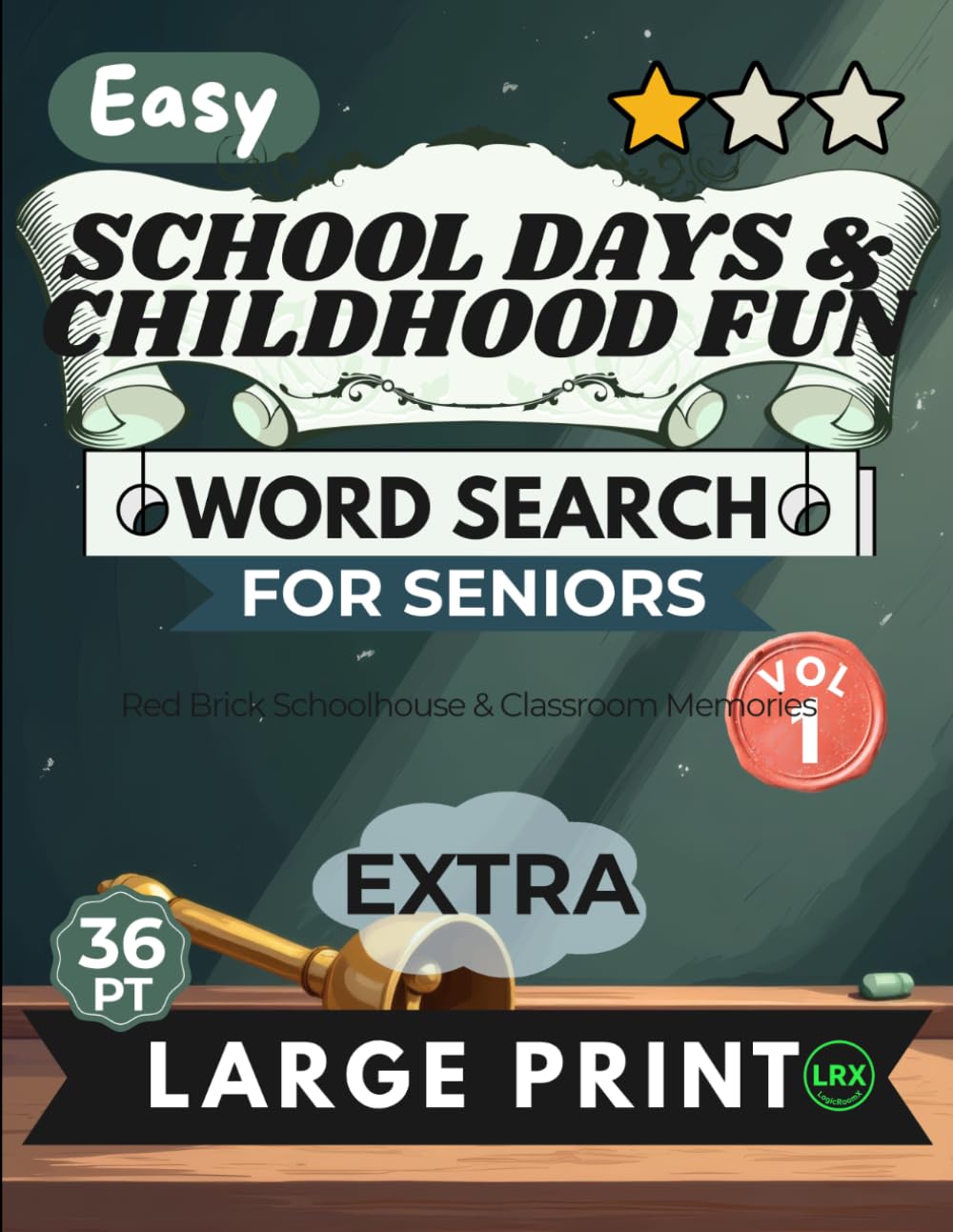 capítulo por capítulo baixar Easy School Days & Childhood Fun Vol 1 Word Search for Seniors Extra Large Print: 100 Nostalgic Classroom Puzzles | 11x11 Grid 36pt Giant Font |... | Red Brick Schoolhouse & Chalkboard Memories