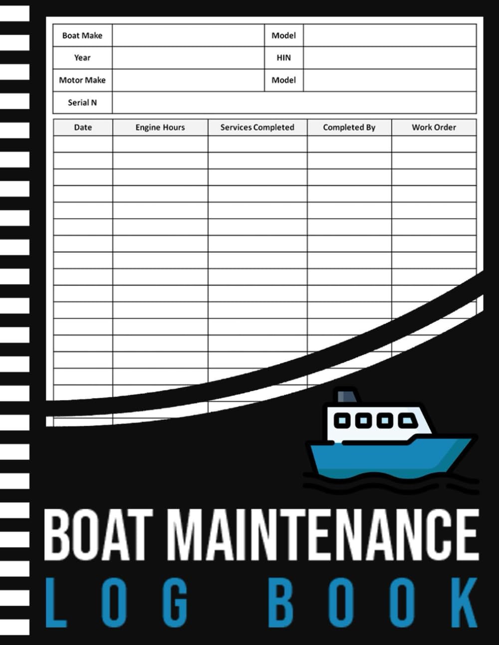 ler totalmente Boat Maintenance Log Book: Service Record Journal logbook | Track Engine Hours, Repairs & Upgrades | Ideal for Yachts, Sailboats, Fishing Boats & Vessels