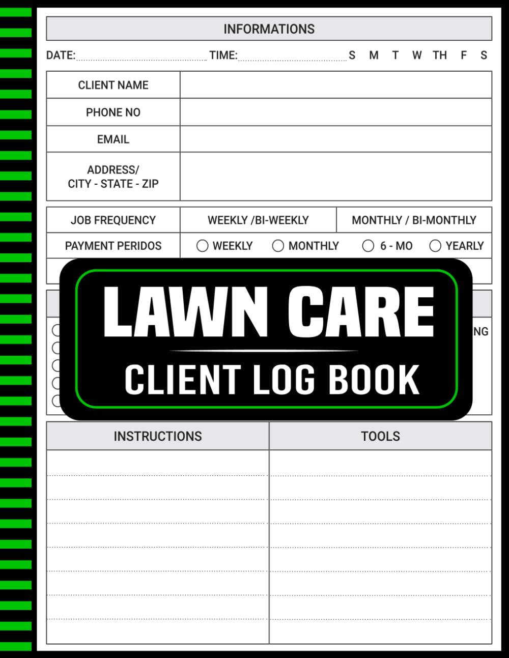 ler totalmente Lawn Care Client Log Book: Track Jobs, Schedule Services, and Manage Client Details