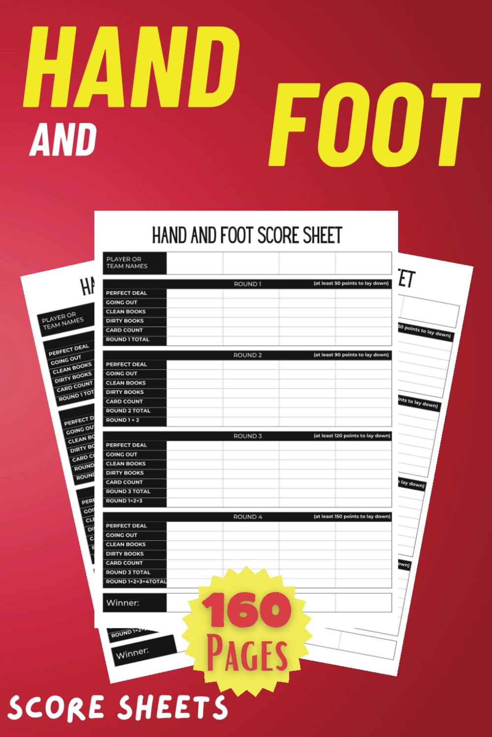 Hand and Foot Score Sheets: 160 Scoring Pages 6" x 9" in, Scorebook for Hand an Foot, Perfect Gift for Players baixar livro de graça