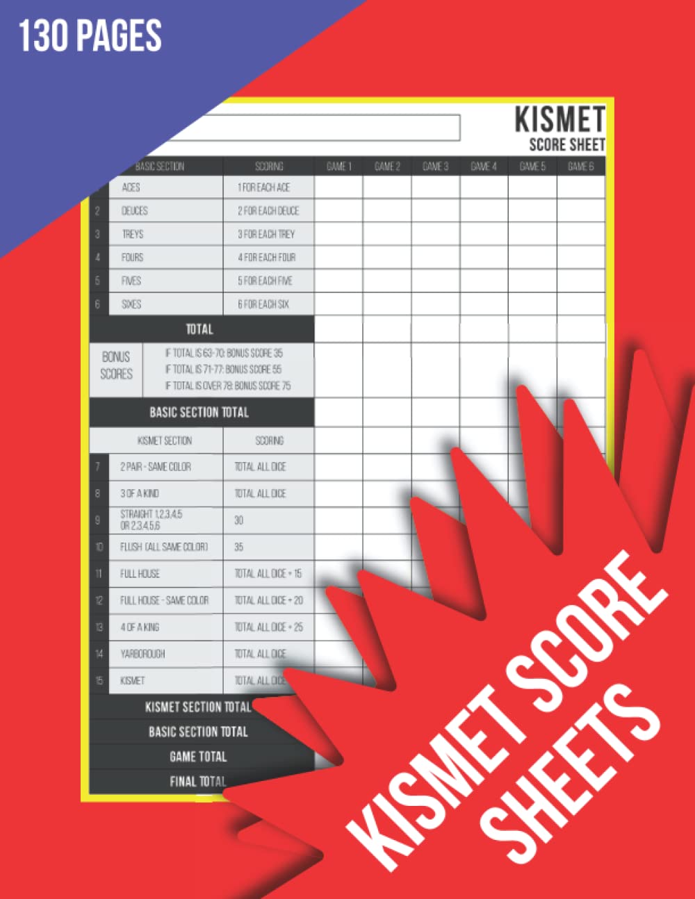 Kismet Score Sheets: 130 Sheets for Kismet Scorekeeping. The Kismet Score Books baixar livro de graça