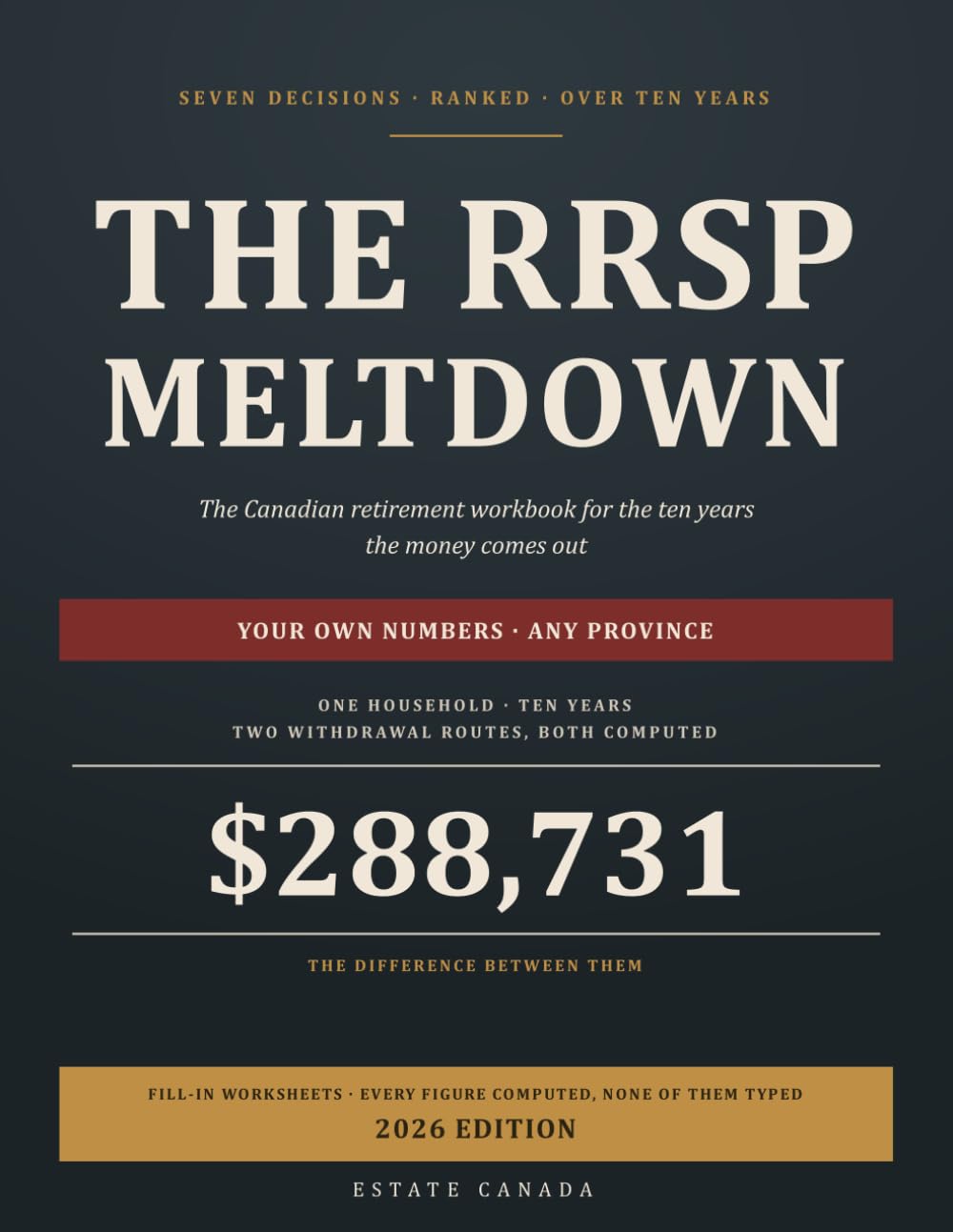 ler totalmente The RRSP Meltdown: The Canadian Retirement Workbook for the Ten Years the Money Comes Out — 2026 Edition (The Estate Canada Library)