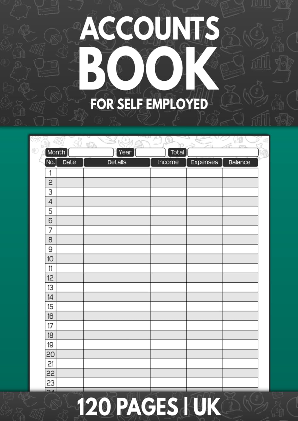 Accounts Book for Self Employed UK: Large Simple Incoming and Outgoing Ledger Book for Bookkeeping and Small Business | Income and Expense Log Book Green baixar o livro de graça