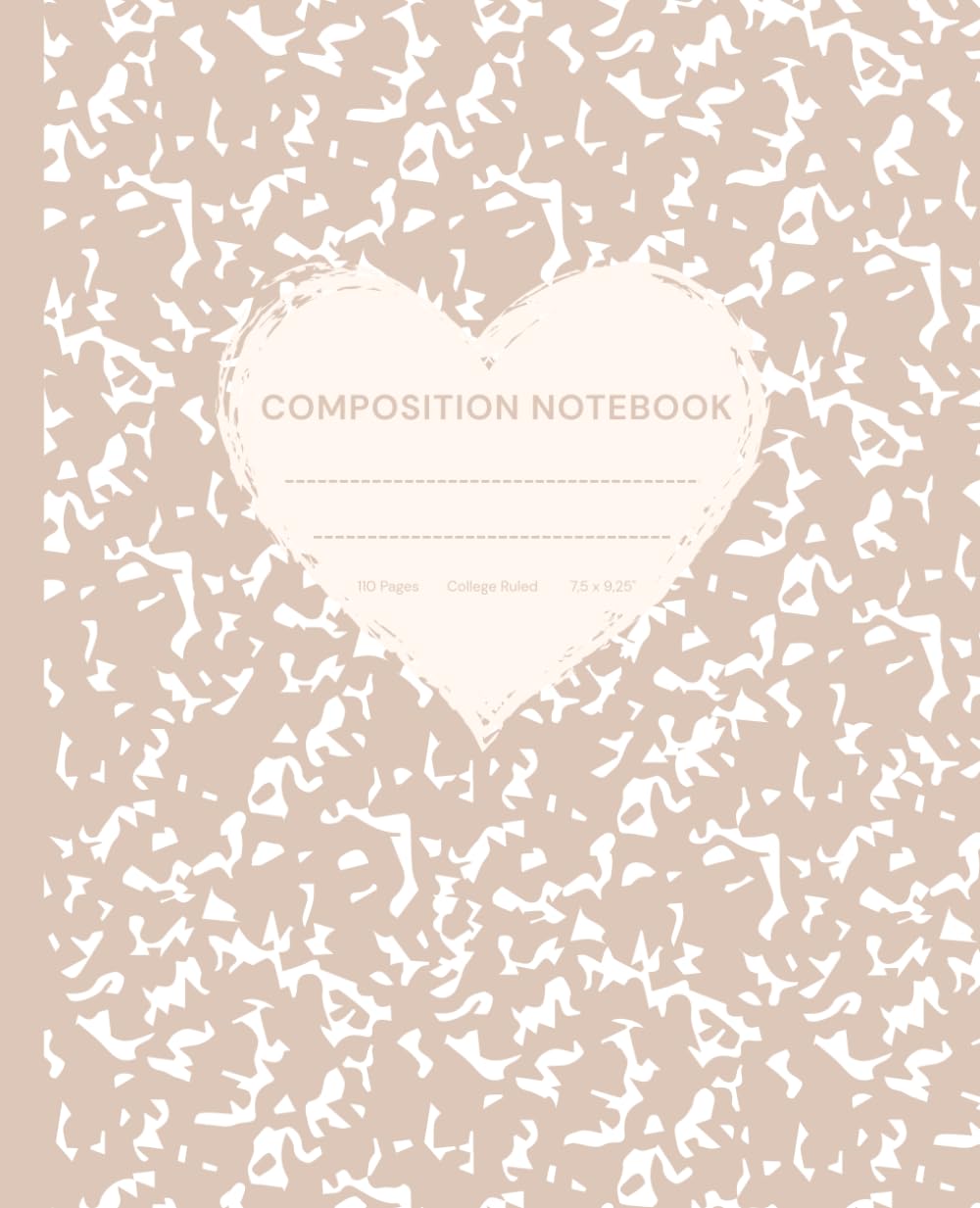 Super Cute Pastel Beige Heart Girly Composition Notebook: Marble Coquette Y2K Aesthetic Hearts College Ruled Journal for School, Office or Work, Preppy Supplies for Girls, Woman, Teens & Students baixar livro de graça