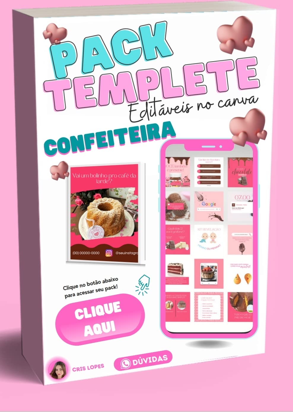 capítulo por capítulo baixar PLR Pack de Artes Editaveis no Canva - Confeiteita: Pack de Artes Templetes editaveis no Canva e venda como quiser