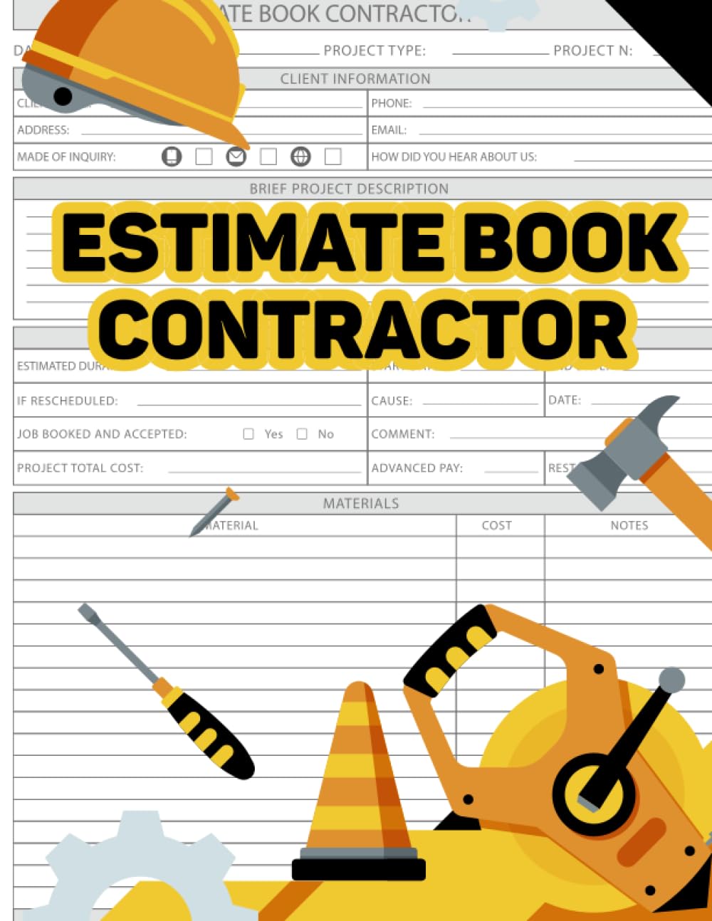 capítulo por capítulo baixar Estimate Book Contractor: Diagram Sheets For Taking Measurements | Book Contractor Specializing In Estimation And Budgeting | Business Expense Tracker Notebook