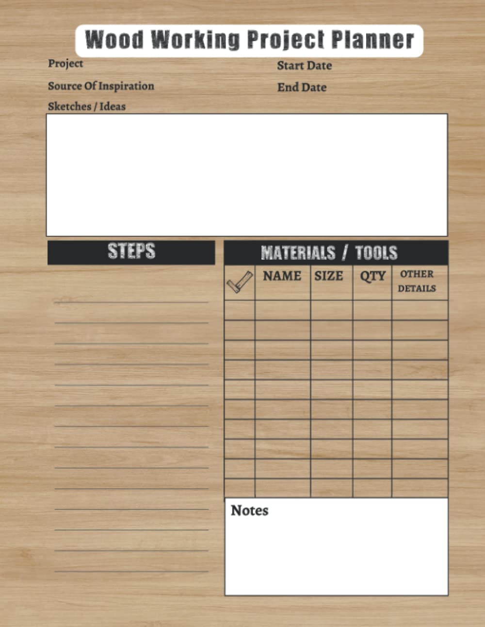 Wood Working Project Planner: Project Planner for Wood Workers Track & Record Woodworking projects, Tools, Materials Sketches 8.5 x 11 baixar o livro de graça