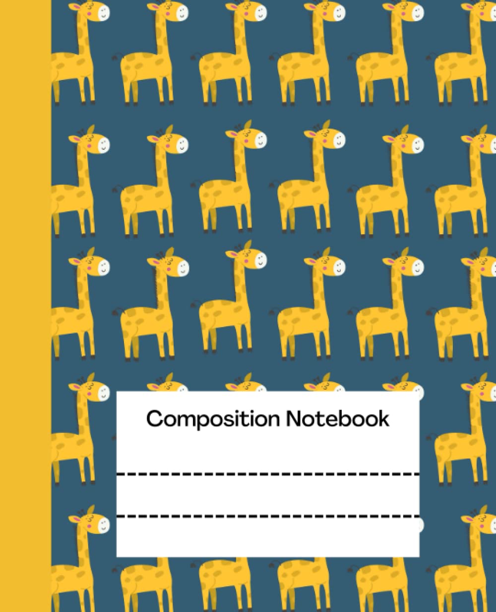 ler totalmente Composition Notebook: Wide Ruled Composition Book | Blue Cover with Cute Giraffe pattern for Kids; Both Boys and Girls | 120 pages