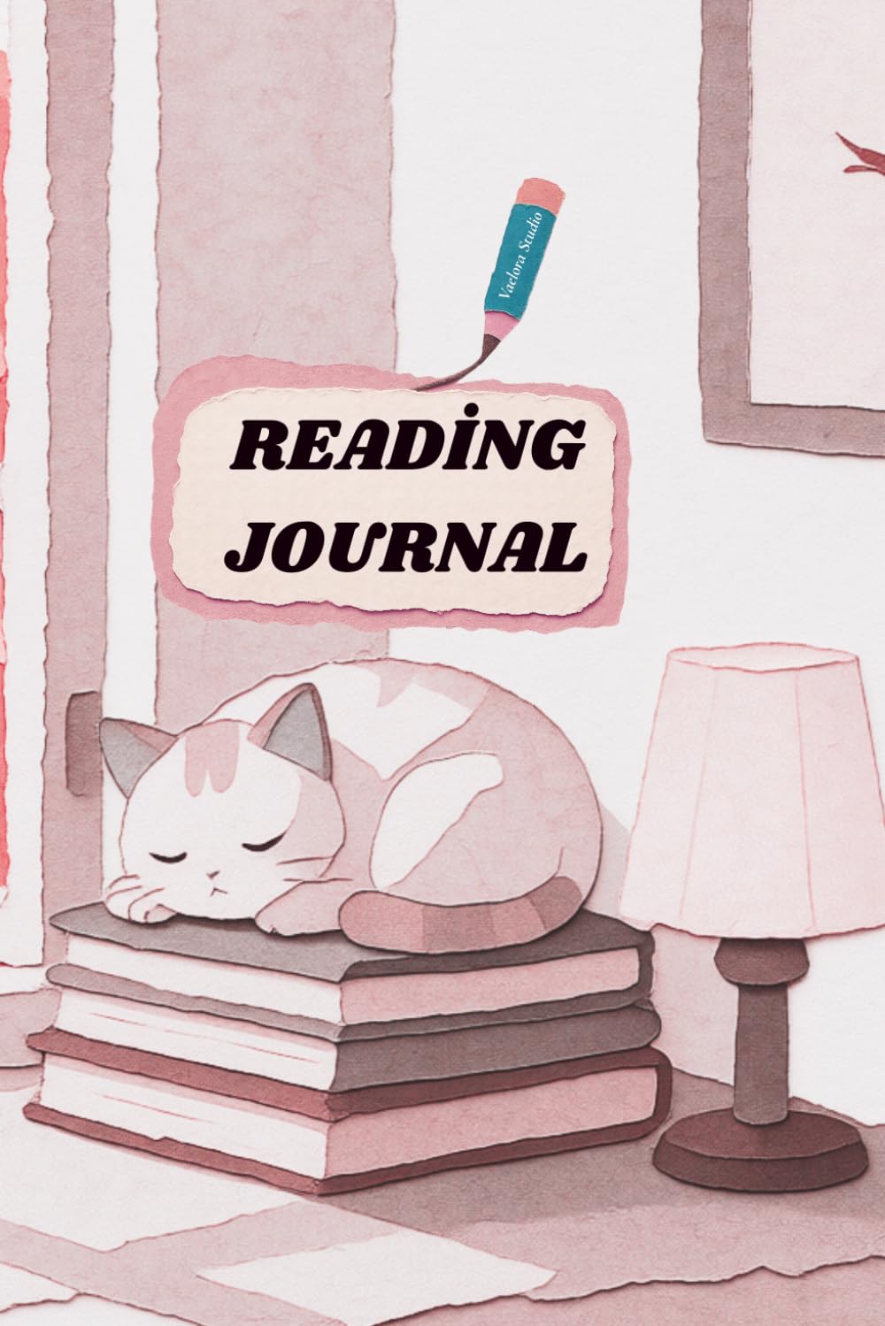 Aesthetic Cozy Cat Reading Journal: 100 Pages Book Log & Tracker (Crimson Red Edition) with Interactive Reading Challenge and Review Pages baixar livro de graça
