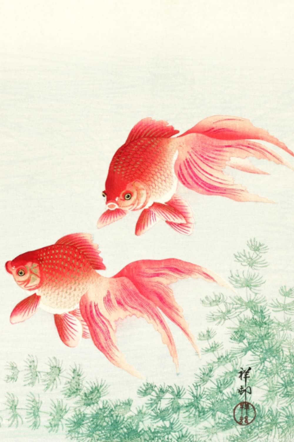 Ohara Koson Two veil goldfish (1926), 120 Pages, 6” x 9” Lined Paper Journal/Diary/Notebook, Paperback cover: Ideal for journaling, writing and... for Art Lovers, Adults, College Students baixar o livro de graça