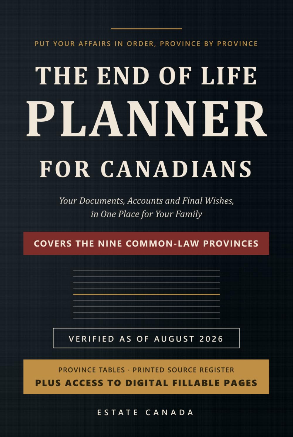 capítulo por capítulo baixar The End of Life Planner for Canadians: Put Your Affairs in Order, Province by Province — Your Documents, Accounts and Final Wishes, in One Place for Your Family (The Estate Canada Library)