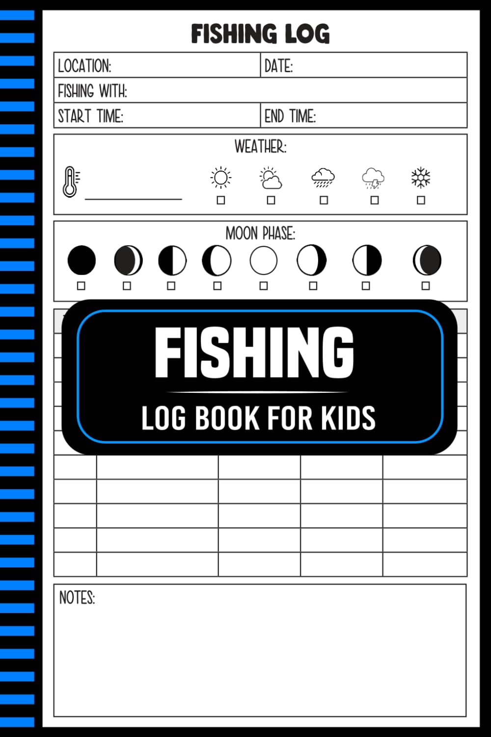 Fishing Log Book for Kids: Catch Tracker Journal with Notes, Dates, Locations and More baixar livro de graça