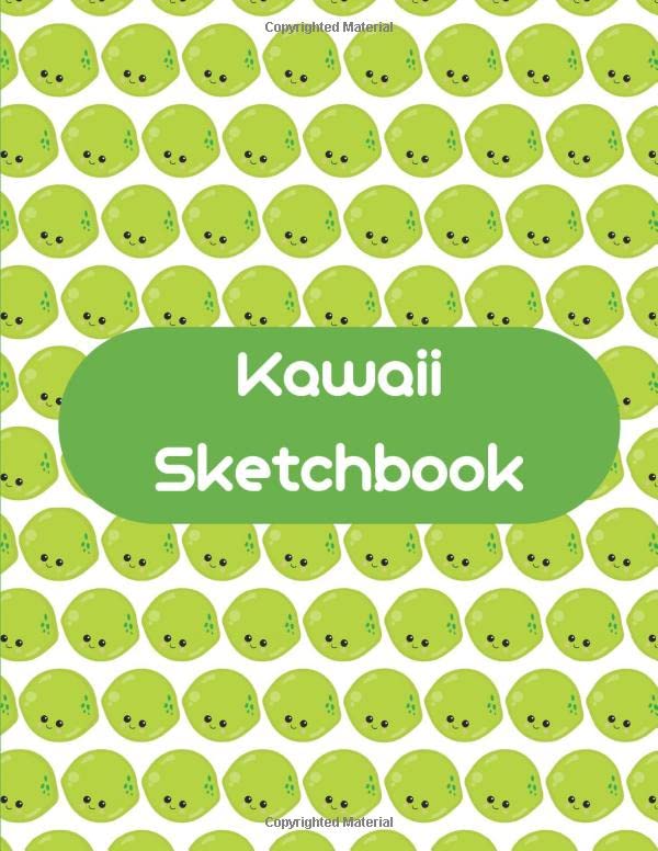 Kawaii Sketchbook: Limes: 8.5 x 11 Sketchbook for children with 100 blank pages. Notebook for drawing and sketching (Kawaii Fruits) baixar livro de graça