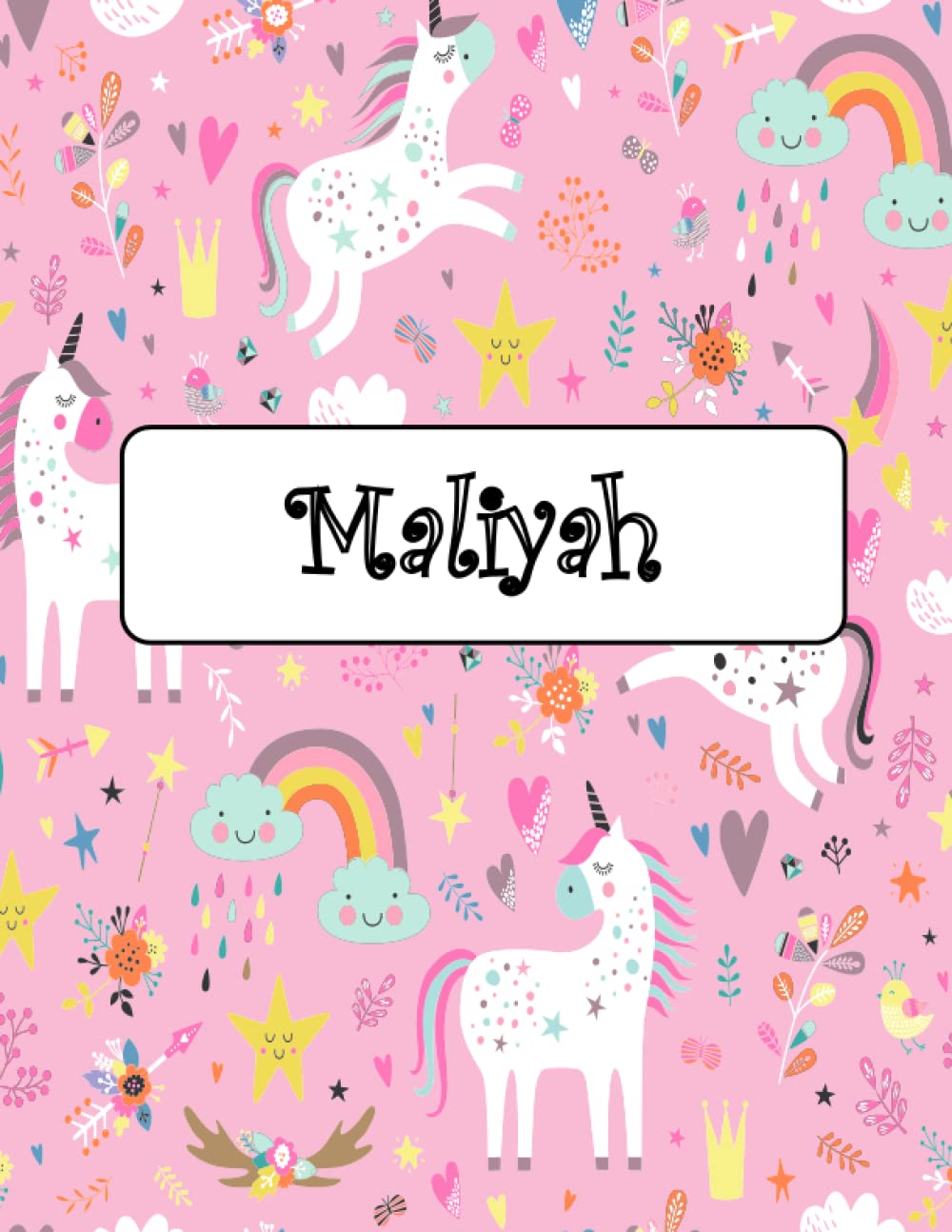 Maliyah: Unicorn Notebook Personal Name Wide Lined Rule Paper | The Notebook For Writing Journal or Diary Women & Girls Gift for Birthday, For Student, Back to schoo | 160 Pages Size 8.5x11inch baixar o livro de graça