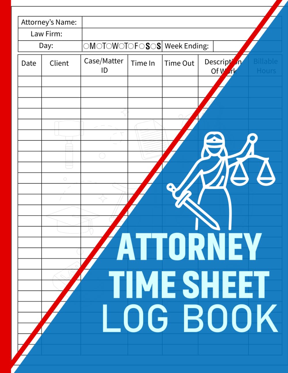 capítulo por capítulo baixar Attorney Time Sheet: Legal Work Hours Client Matters Case Details and Professional Time Management