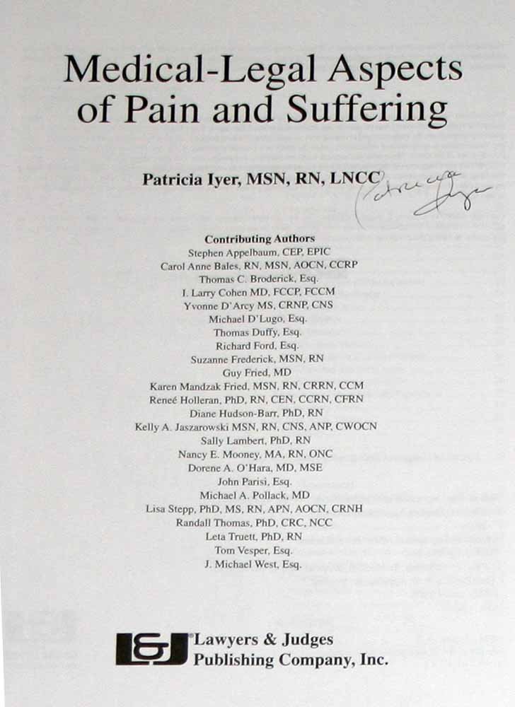 Medical-Legal Aspects of Pain and Suffering