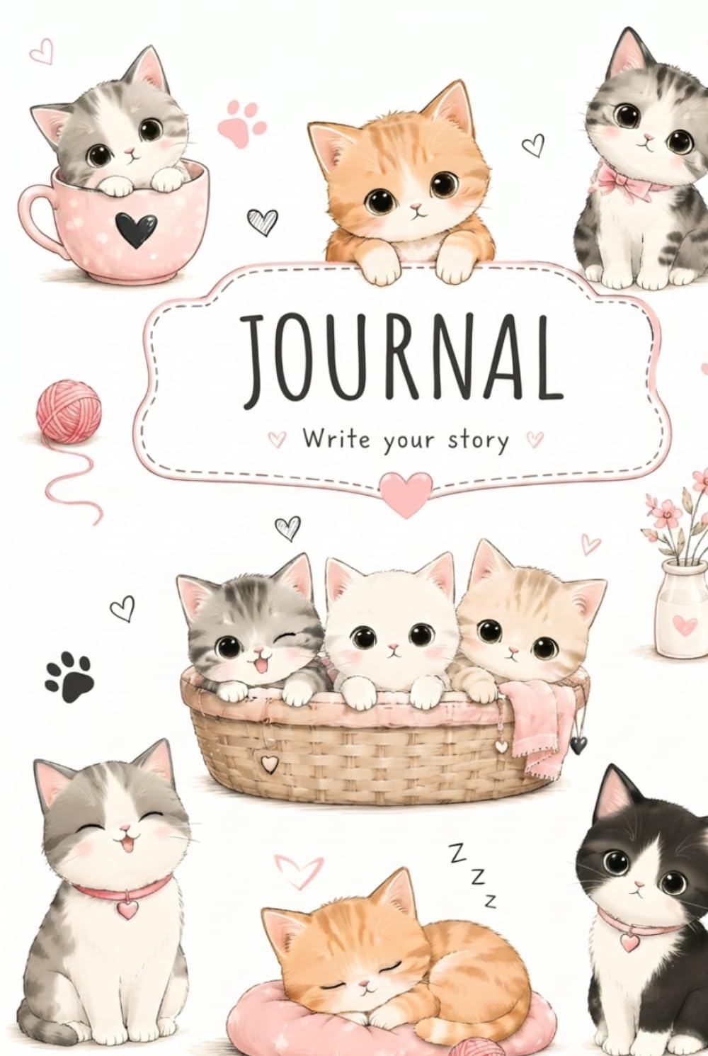 Journal: A Cute Cat Notebook for Daily Thoughts, Notes, Dreams & Memories baixar o livro de graça