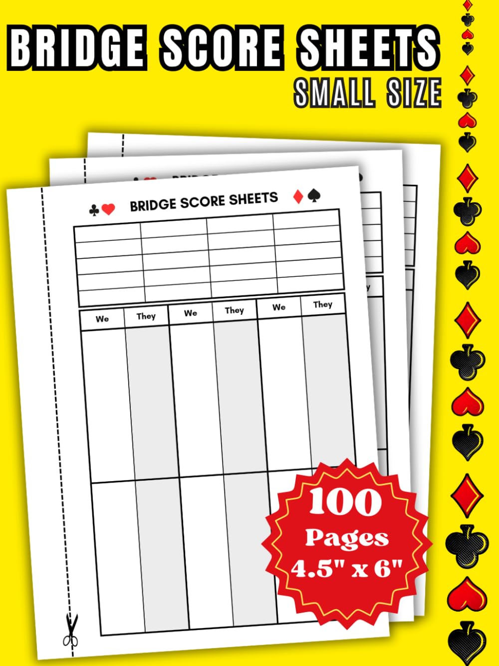 ler totalmente Bridge Score Pads | 4.5"x6" | 100 Small Double-Sided Pages for Scoring in Bridge: Easily Keep Score for Bridge Card Game