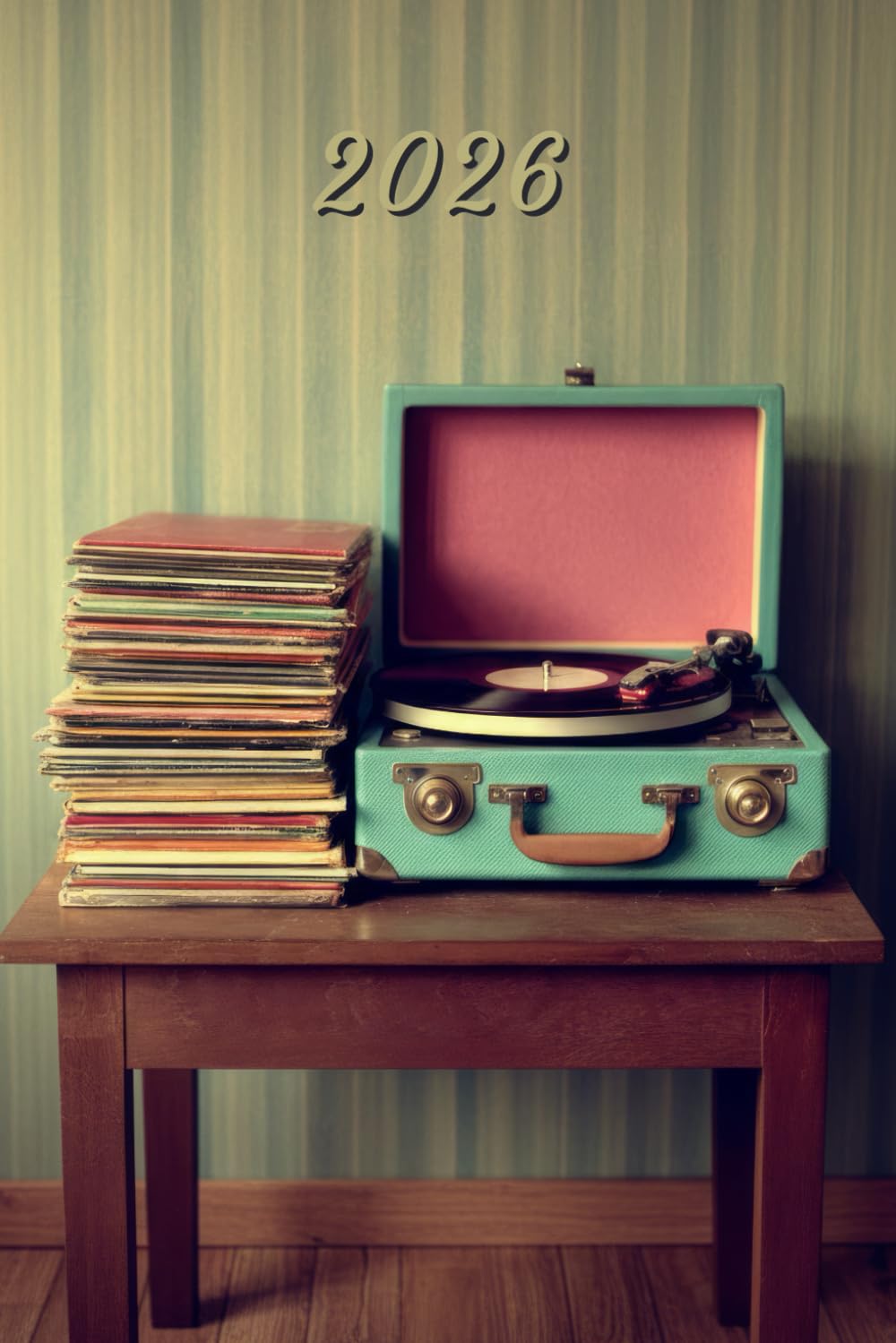 2026: Small Monthly Calendar Planner - Vintage Retro Record Player baixar o livro de graça