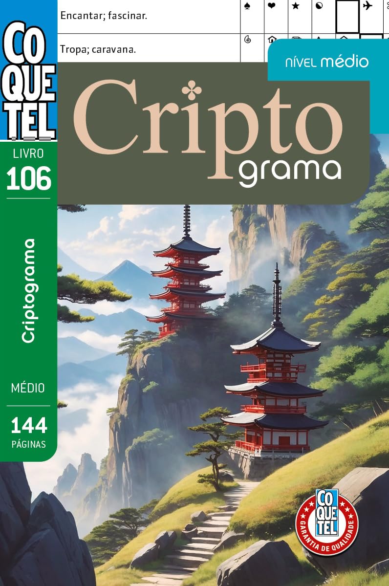 Livro Coquetel Criptograma 106: Nível médio