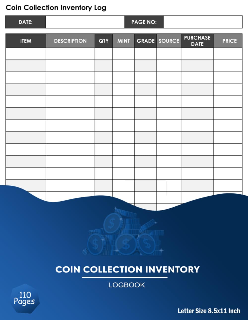 Coin Collection Inventory: Record and Keep Track of Coin Inventory | Catalog and Organize Coins baixar o livro de graça