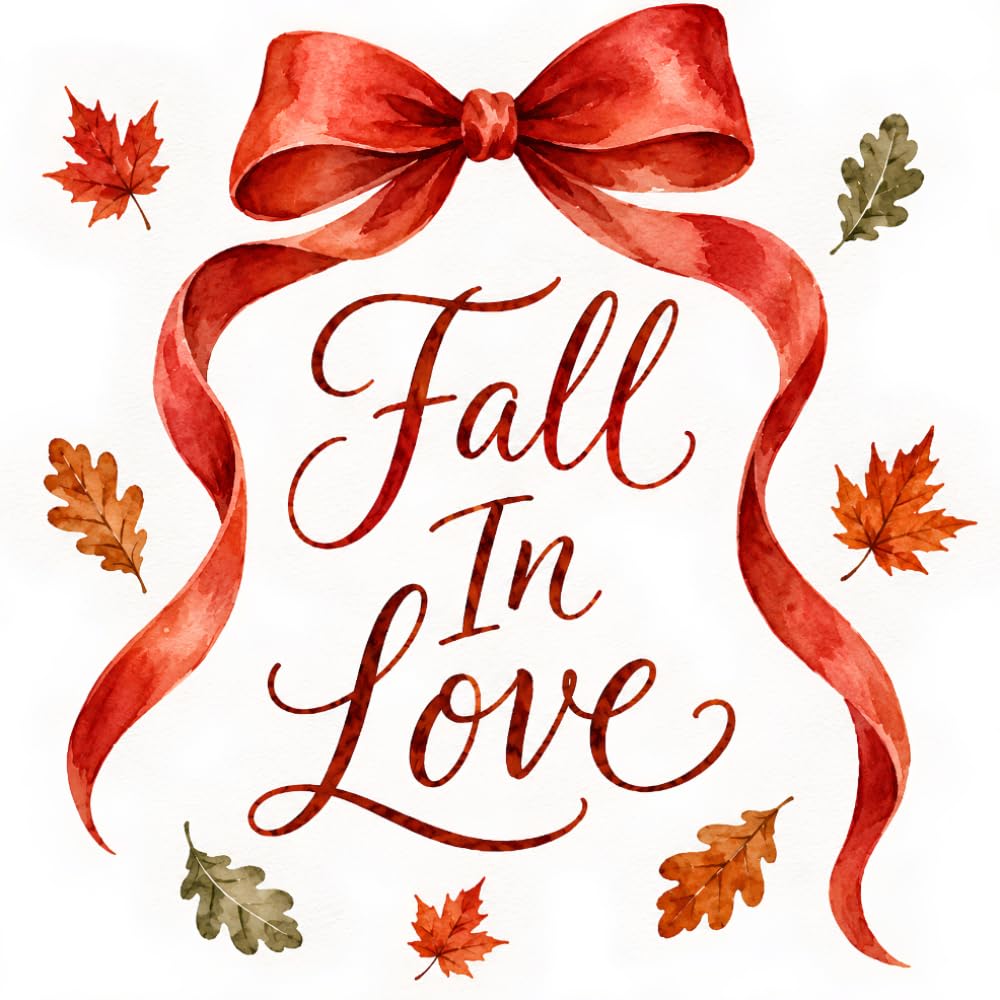 Fall In Love Bridal Shower Guest Book: Autumn Bridal Shower Guest Book and Gift Log | Red Bow Design | 8.5 x 8.5 Inch Sign In Book for Wishes, Advice and Memories baixar livro de graça