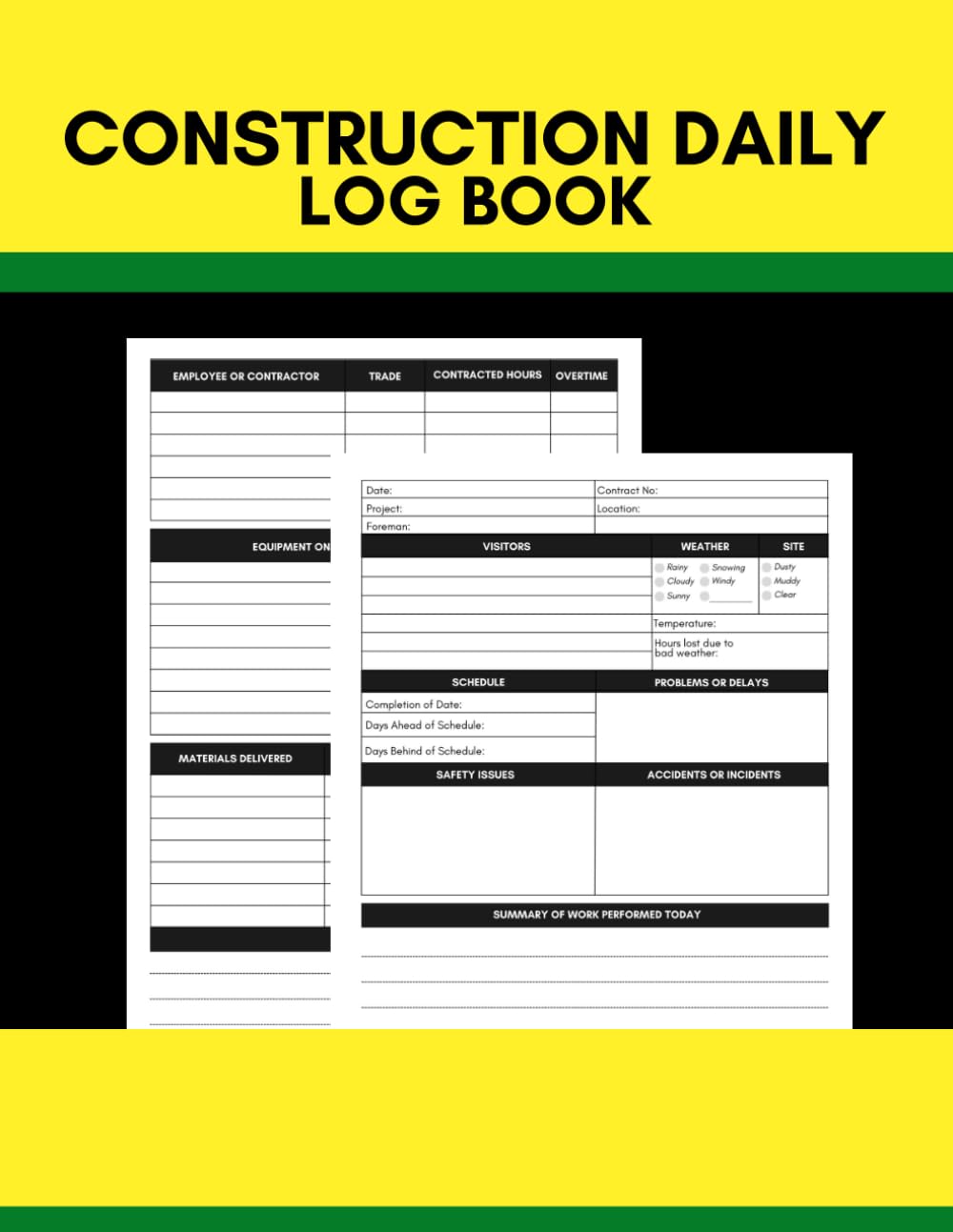 ler totalmente Construction Daily Log Book