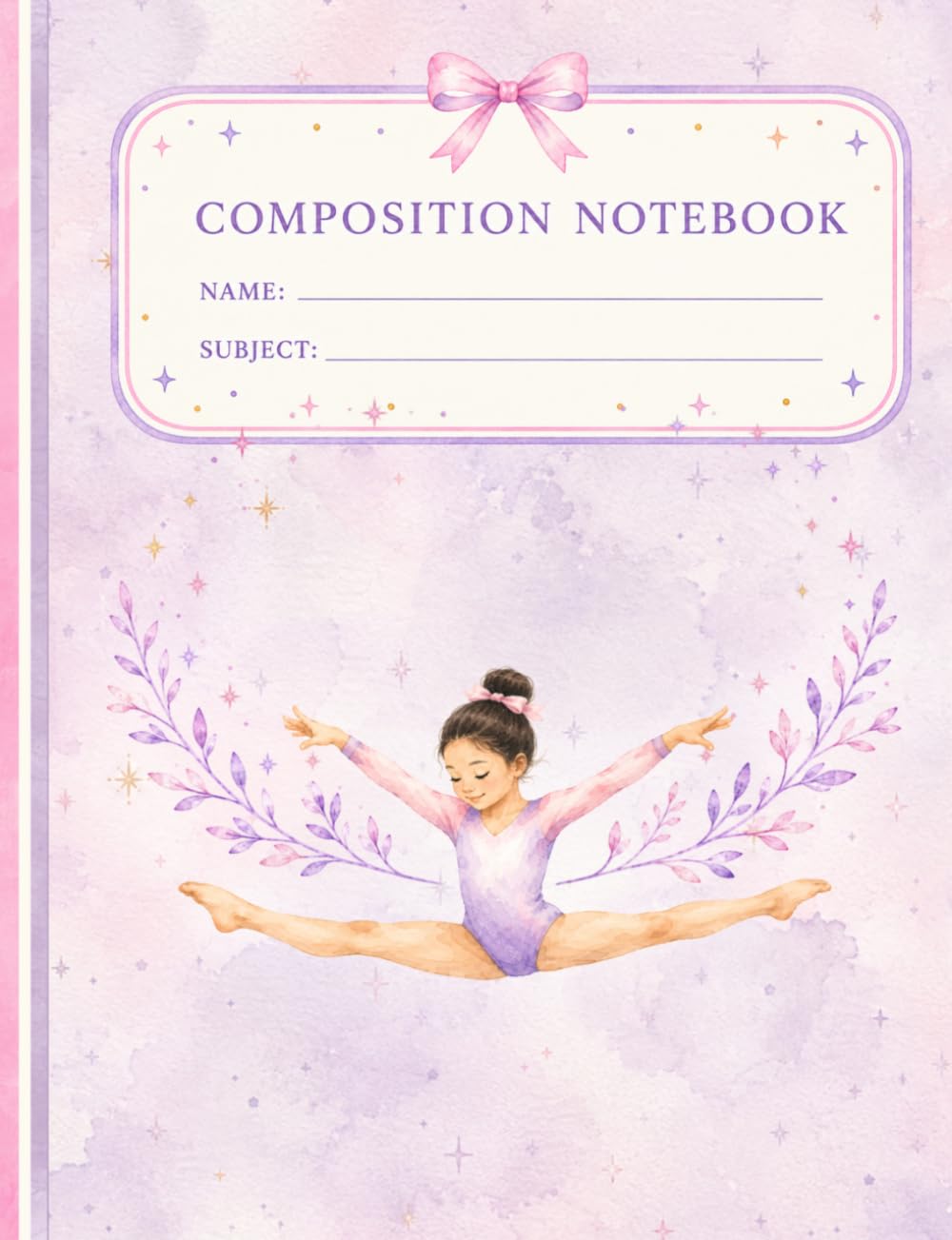 capítulo por capítulo baixar Composition Notebook: Watercolor Split Leap Gymnast Design with 120 Wide Ruled Pages for School, Writing, Notes, and Journaling