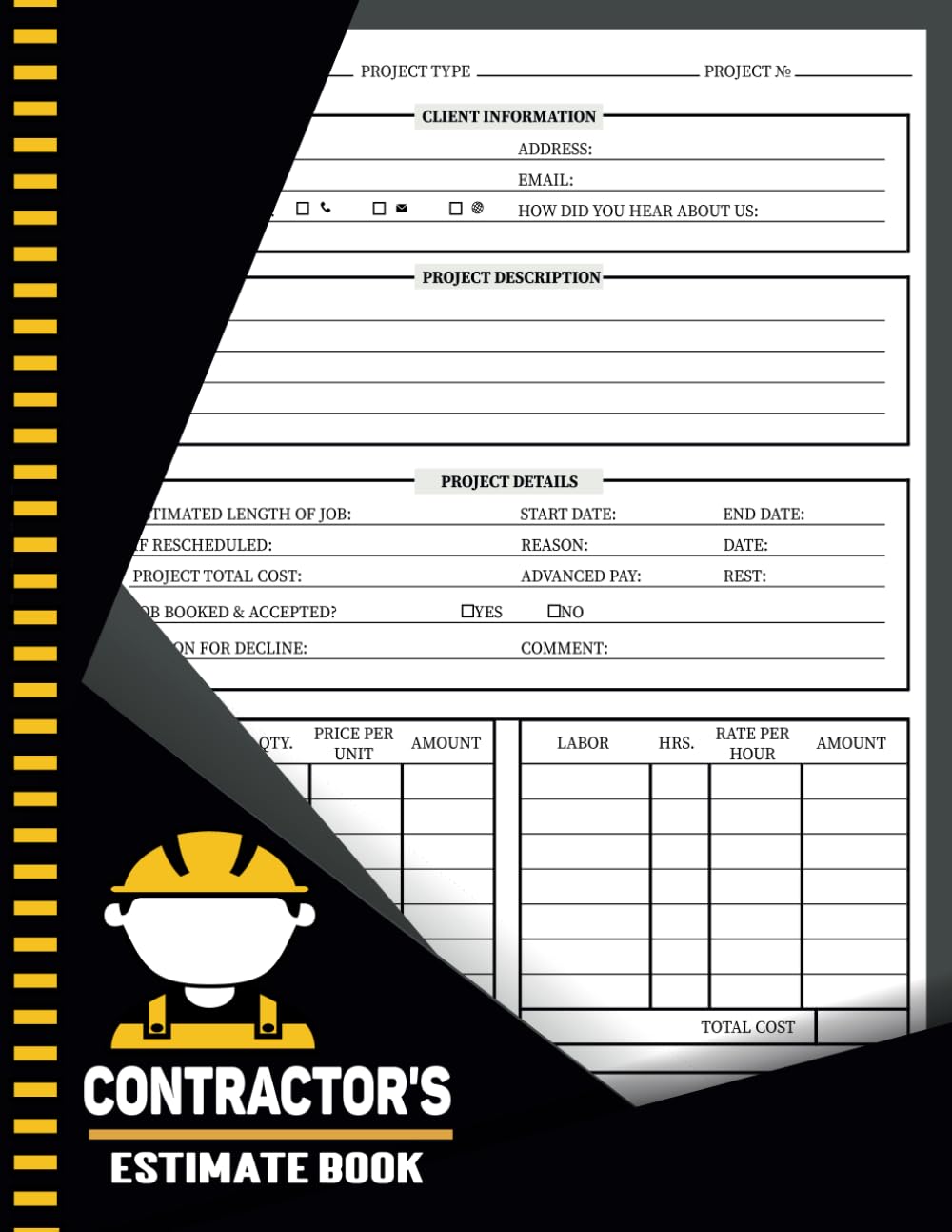 Estimate Book Contractor: Construction Management Notebook & Maintenance Daily Log with Job Estimate Forms for Contractors, Job Estimate Quote baixar o livro de graça
