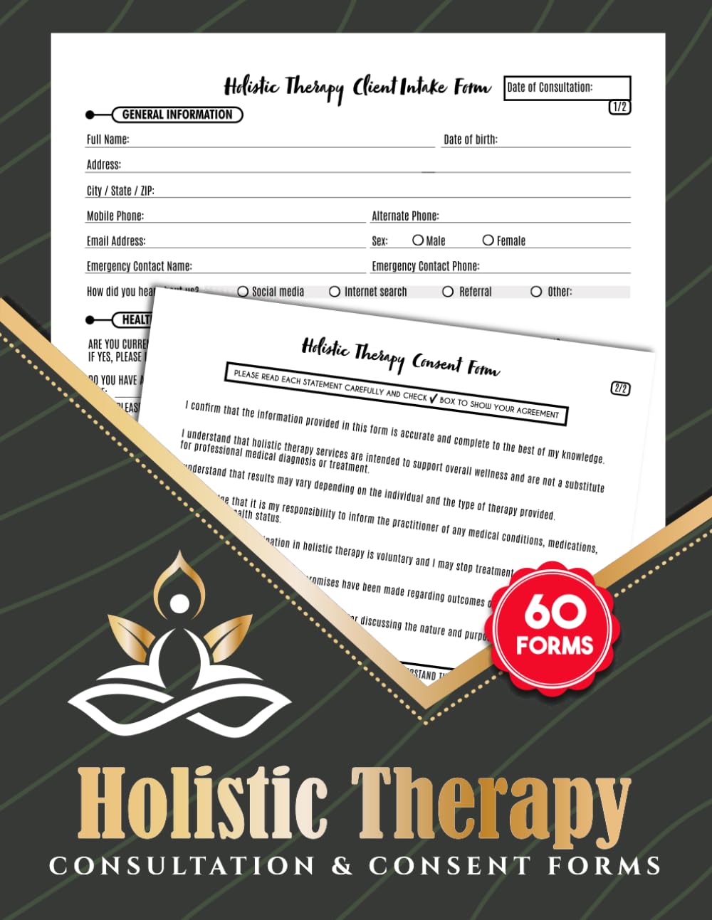 Holistic Therapy Consultation & Consent Forms: Healing New Client Intake Questionnaire for Alternative Medicine Practitioners | 60 Forms, 120 Two-Sided Pages baixar o livro de graça