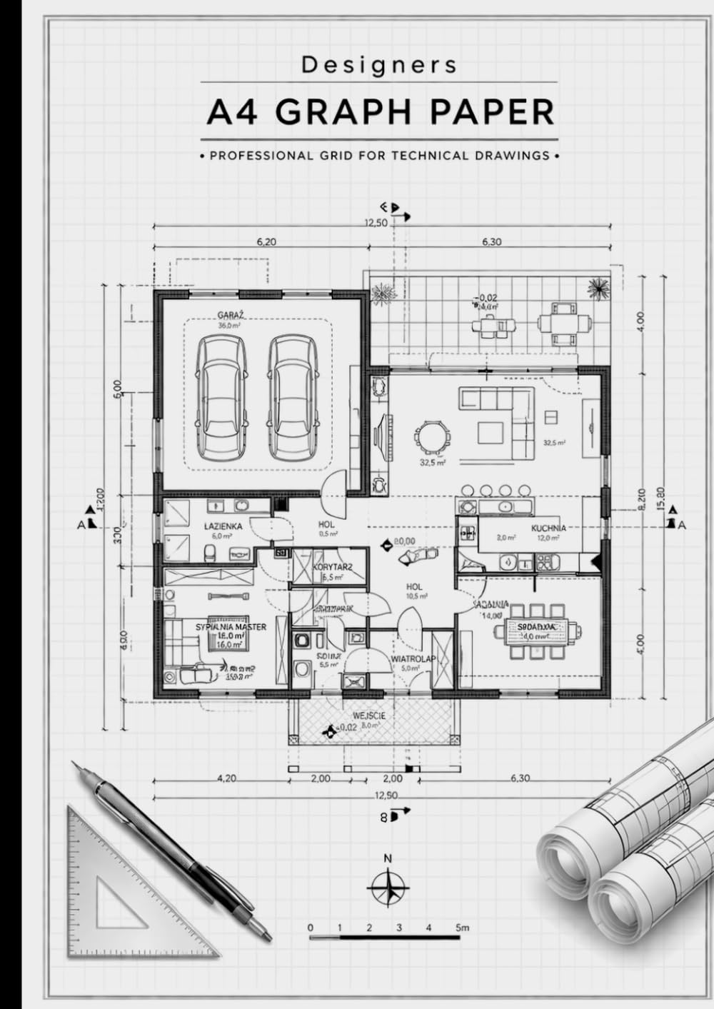 ler totalmente Designers A4 Graph Paper: Notebook for Architects, Engineers & Designers.(5x5 Grid-Scale 1:100/1:50): Light Grey Grid | Centimeter & Millimeter Paper for... Drawing A4 (21x 29,7 cm, or 8.3” x 11.7”)