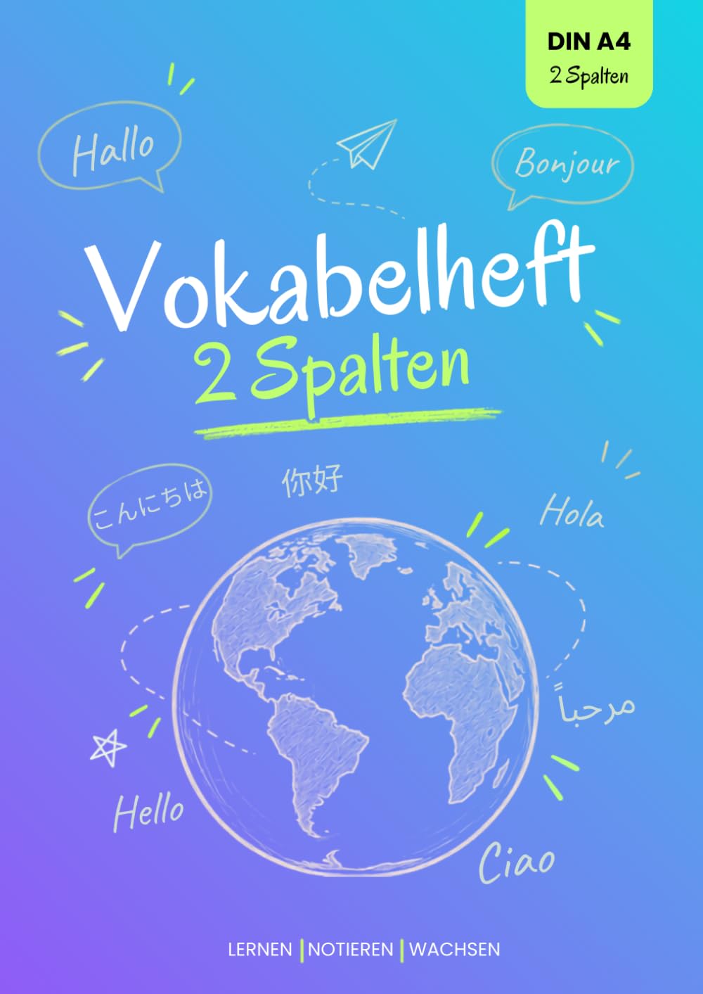 capítulo por capítulo baixar Vokabelheft DIN A4 – 2 Spalten: Zum Notieren, Lernen und Wiederholen – mit Inhaltsverzeichnis, Gelernt-Kästchen und flexibler Ordnung nach Themen oder Alphabet - Blau (German Edition)