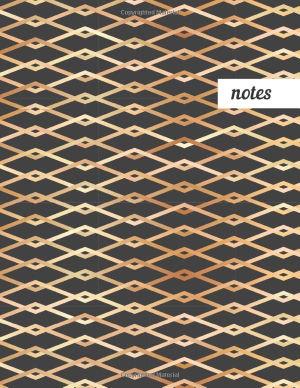 Notes: College Ruled Lined Journal, Cute Golden Pattern Design - Perfect for Office, School, College, Writing & Note Taking - Large 8.5 x 11 inches - 110 Pages baixar livro de graça