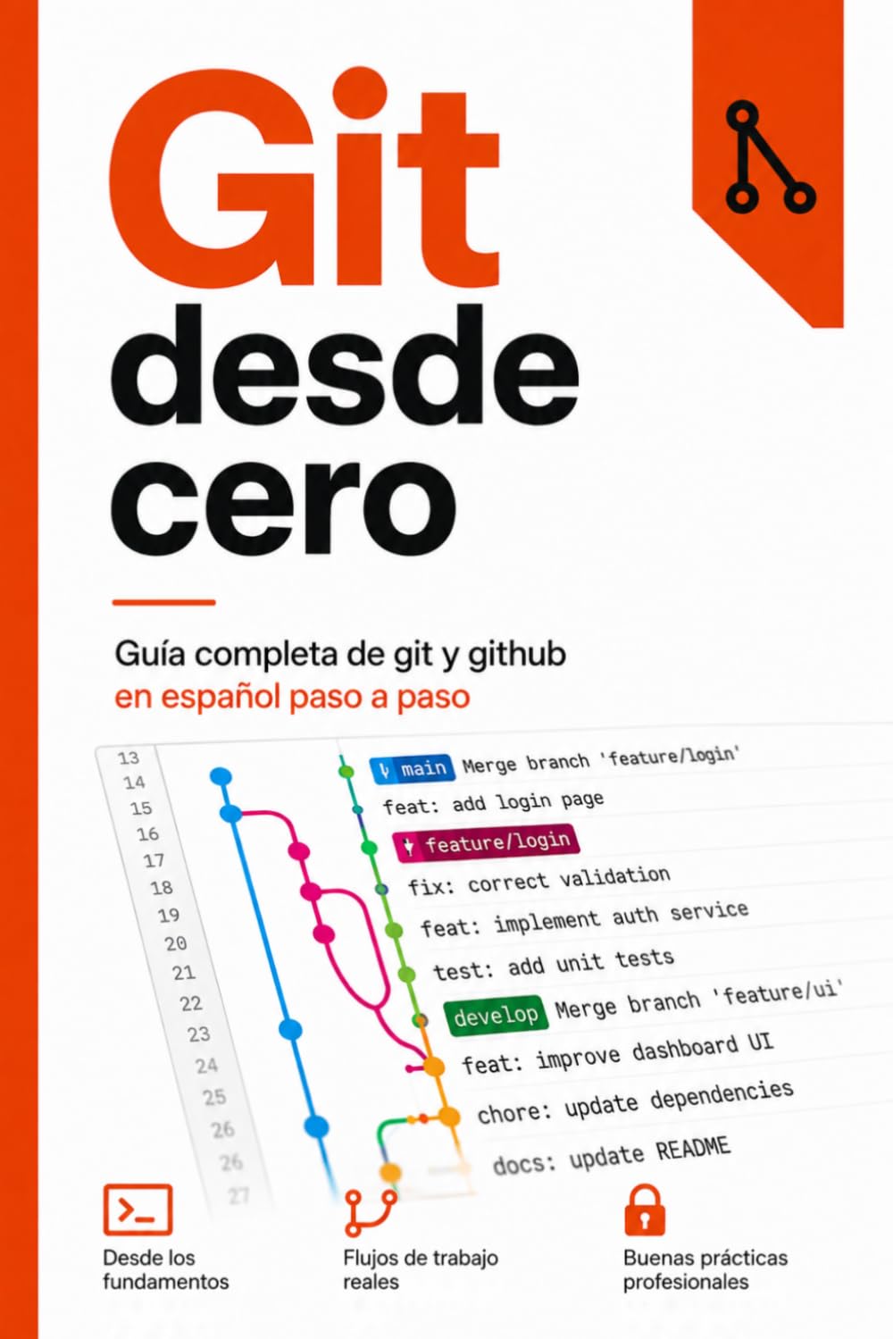 Git desde cero: Guía completa de Git y GitHub en español paso a paso (Biblioteca del desarrollador moderno) (Spanish Edition)
