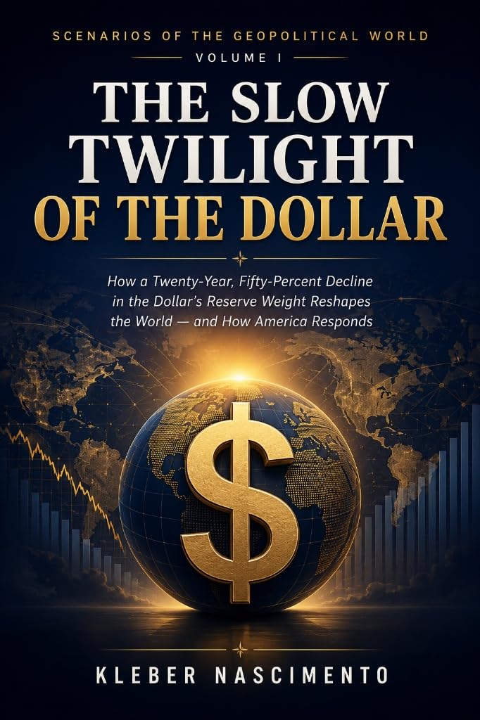 ler totalmente SCENARIOS OF THE GEOPOLITICAL WORLD · VOLUME I THE SLOW TWILIGHT OF THE DOLLAR.: How a Twenty-Year, Fifty-Percent Decline in the Dollar's Reserve Weight... and How America Chooses. (English Edition)