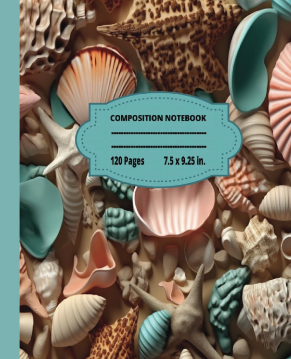 capítulo por capítulo baixar Composition Notebook Seashell and starfish Coastal Beachy Cute Journal Wide Ruled 7.5x9.25in: for Kids Teens and Adults: Perfect for School, Office, supplies, Gift and Home Use: 120 pages
