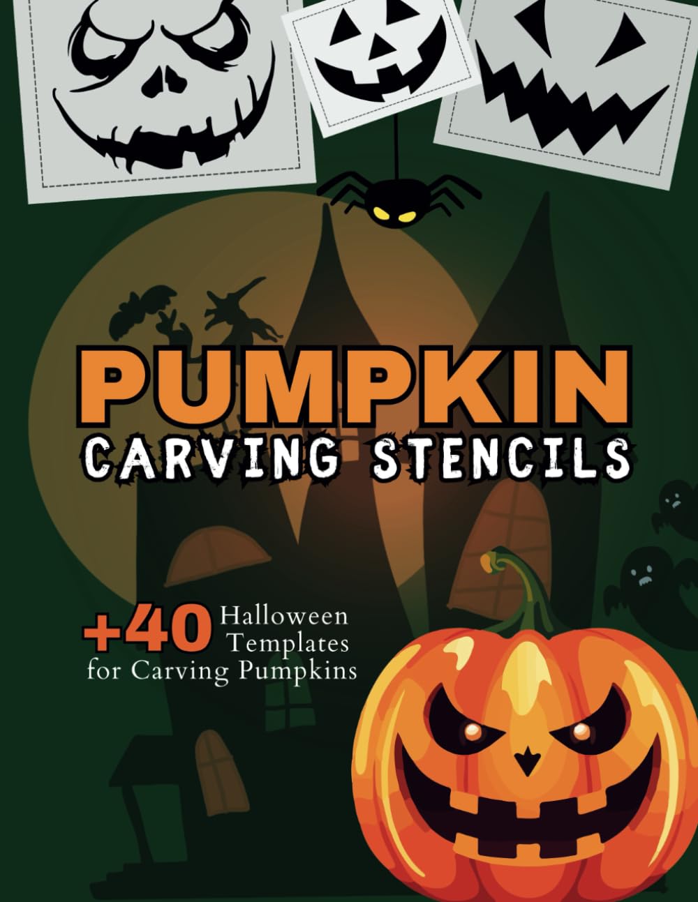 Pumpkin Carving Stencils: +40 Halloween pumpkin carving templates for kids and adults, unleashing creativity with spooky and fun designs baixar o livro de graça