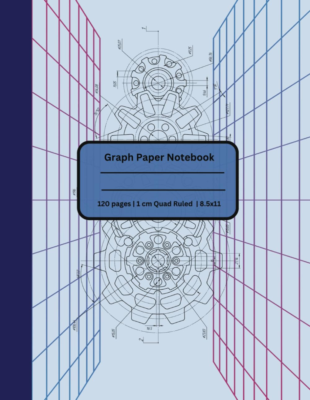 Graph Paper Notebook: Blue | Grid Paper Notebook | 1 cm Quad Ruled | 8.5x11 | 120 pages baixar o livro de graça