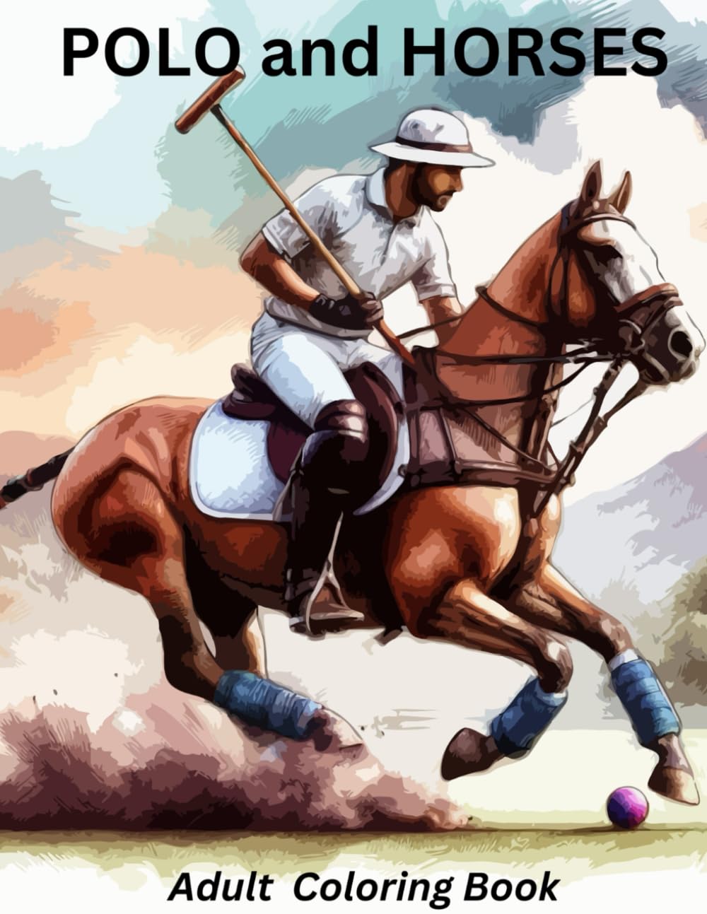 POLO and HORSES: Adult Coloring Book baixar livro de graça