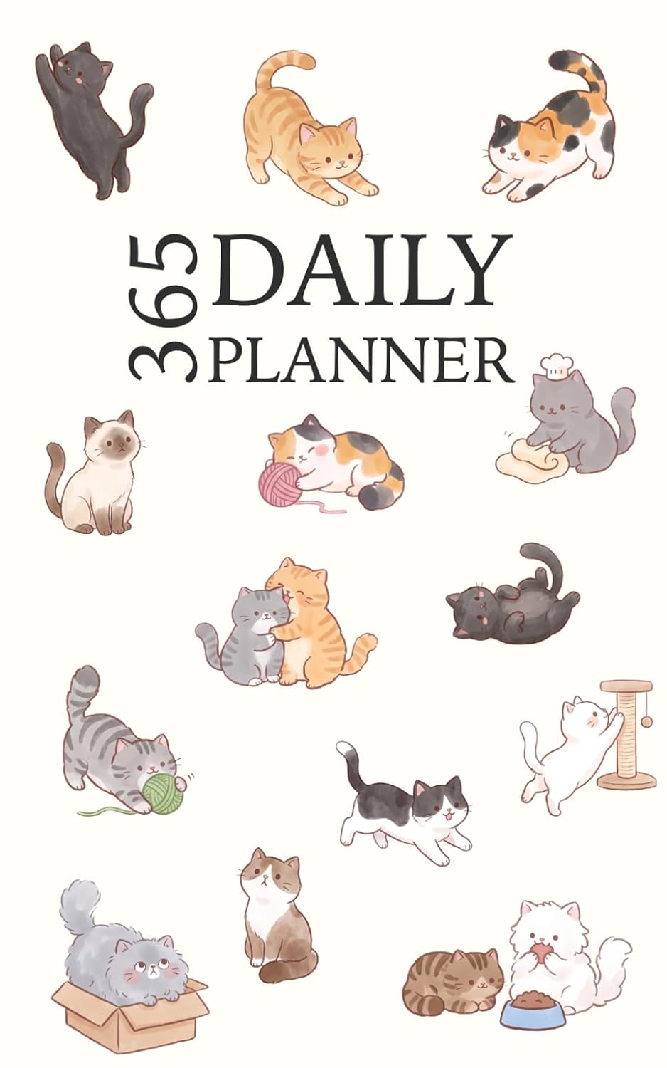 ler totalmente Undated Weekly and Monthly Cat Planner, Full Year Planner, Weekly To Do List Notebook with Goal & Habit Tracker Organizer, Paperback Bound Blank Monthly Planner for Work School Home 5" x 8" Cat Themed