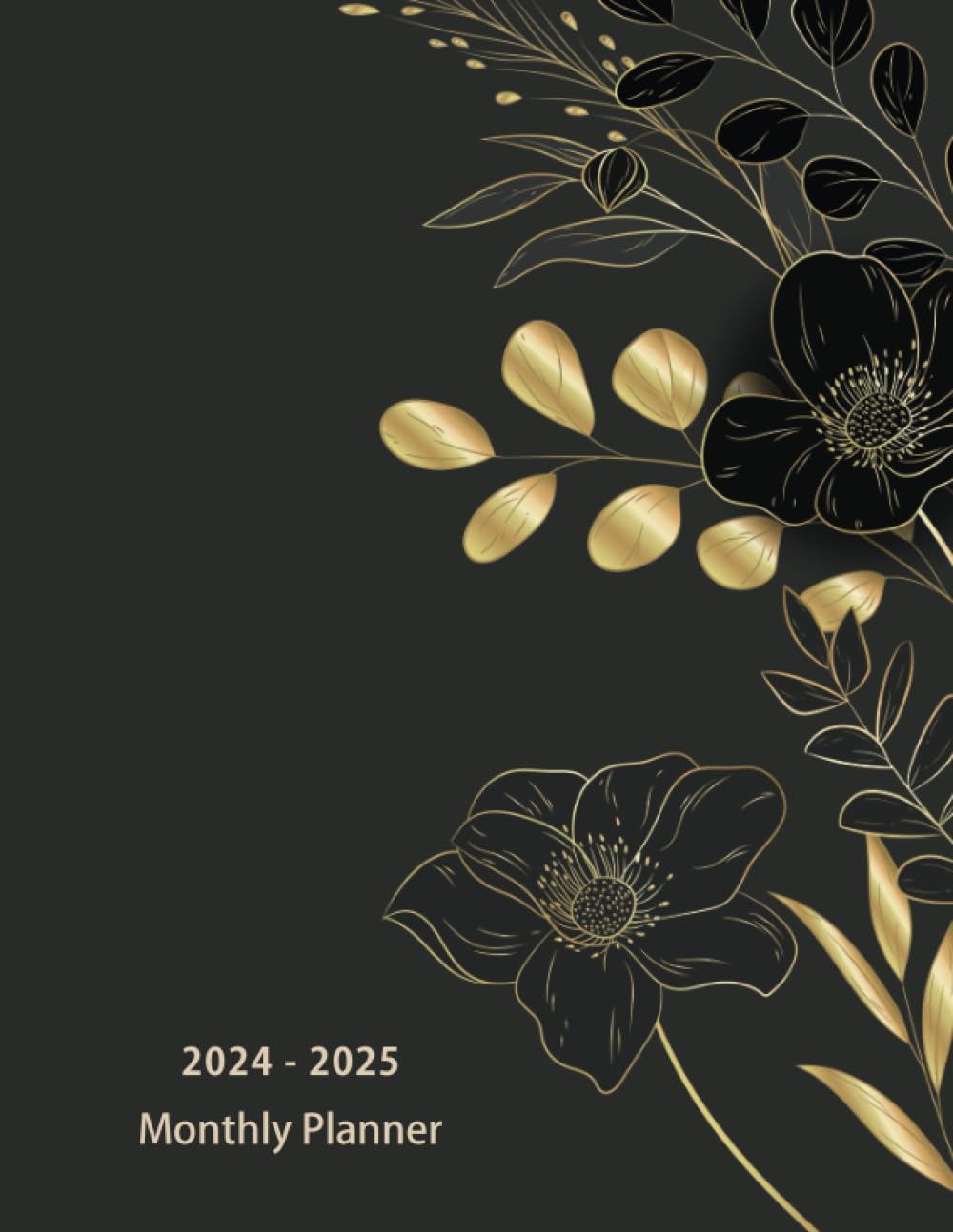 ler totalmente 2024-2025 Monthly Planner: Large 24 Months Calendar from January 2024 to December 2025 with Federal Holidays. Black Cover.