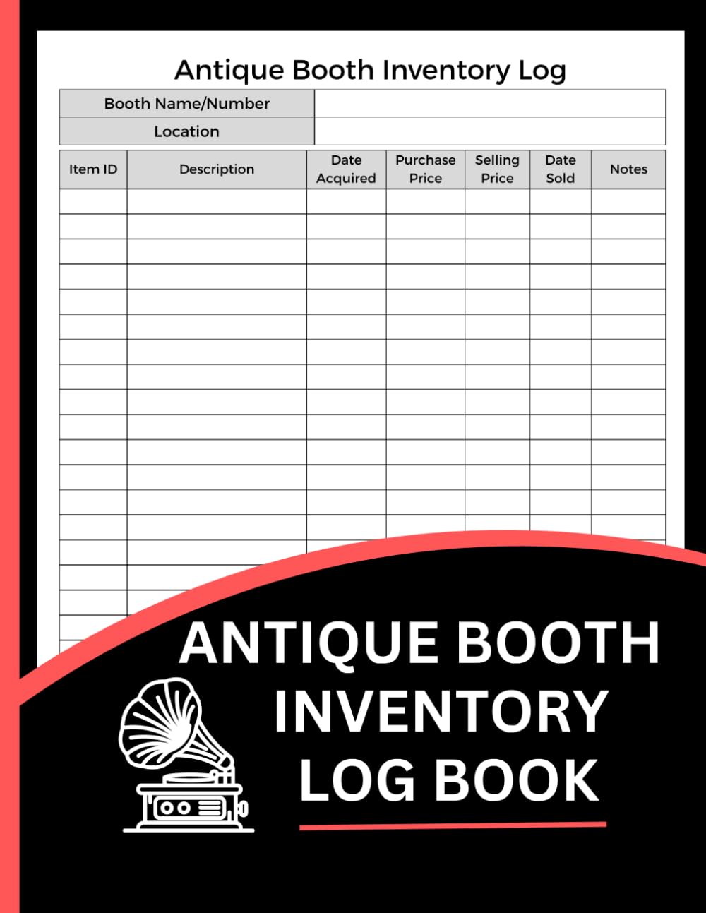 ler totalmente Antique Booth Inventory Log Book (8.5 x 11 Inches): Vendor Stock Records, Sales Tracking & Merchandise Management Journal