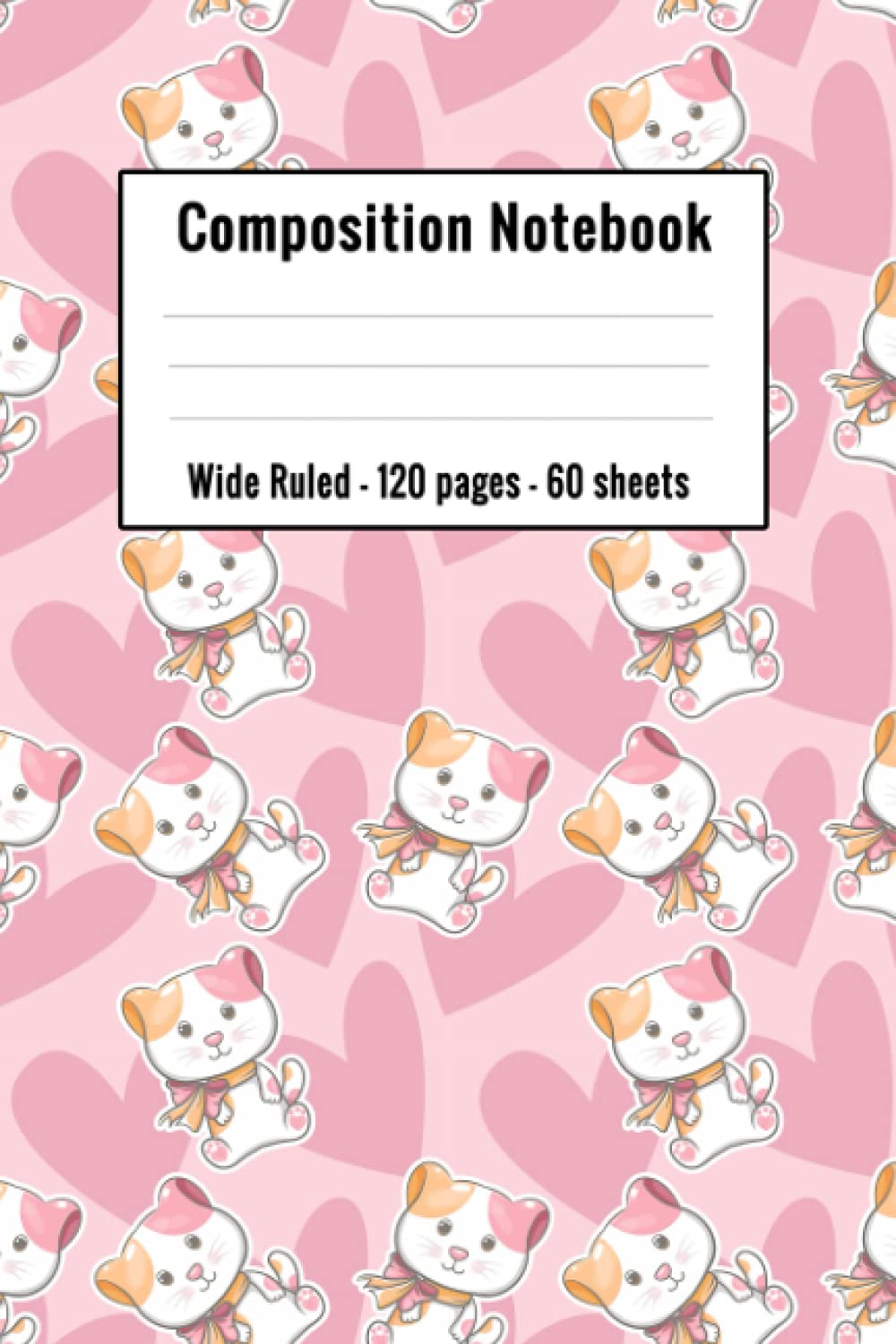 ler totalmente cat composition notebook wide ruled:: cute school supplies for teen girls notebooks | back to school composition notebook for high school
