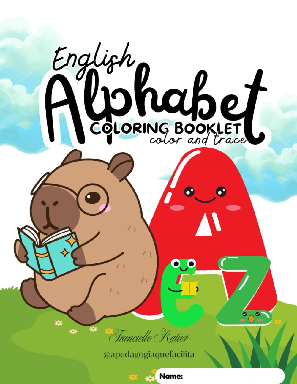 ler totalmente English Alphabet Coloring and Tracing Booklet: Color and Trace (Portuguese Edition)
