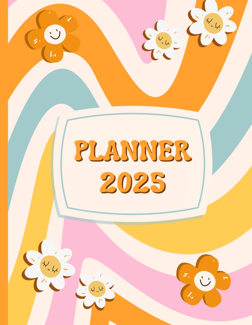 ler totalmente 2025 Monthly Planner, Cute Floral design with Holidays & Inspirational Quotes