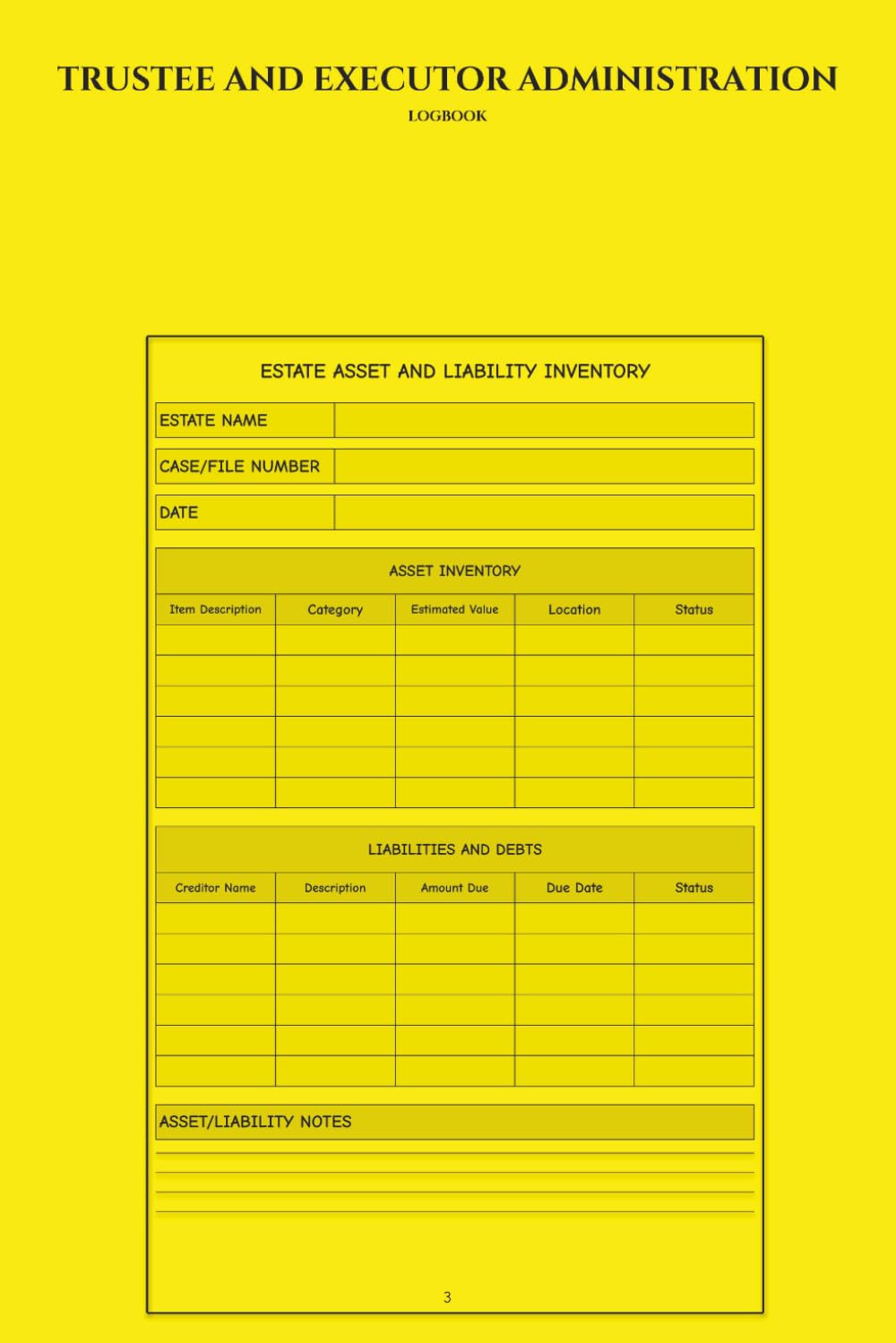 capítulo por capítulo baixar Trustee and Executor Administration Logbook: Complete Estate Settlement & Trust Administration Record Book for Fiduciaries